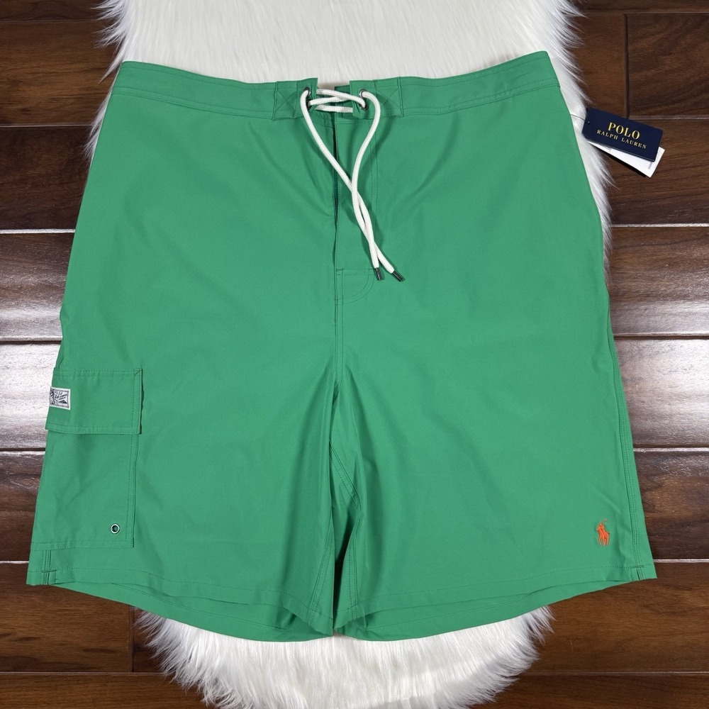 Polo Ralph Lauren Men's Size XLT / XL Tall Green Kailua Swim Trunks Board Shorts